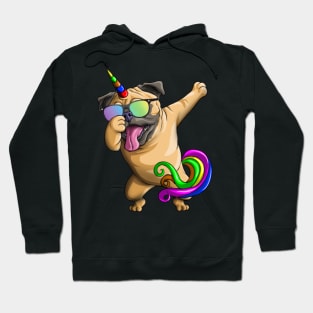 Dabbing Pugicorn Funny Pug Lover Boys Girls Dab Hoodie